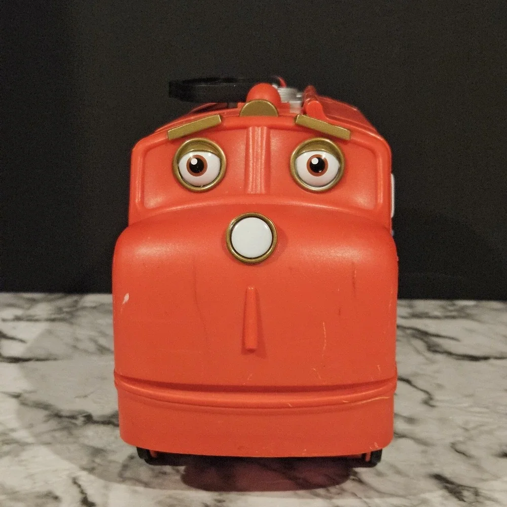 2010 Chuggington Train Carry Case Storage Carrier w/ 5‎ Diecast Trains Lot